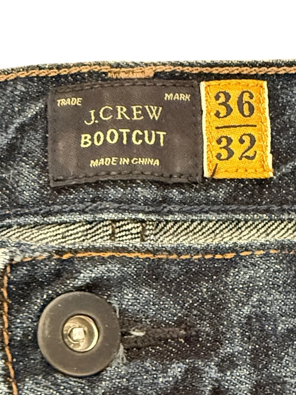 J. Crew Bootcut Jeans Men’s 36x32 Fits 36x31 Dark Wash 100% Cotton Denim